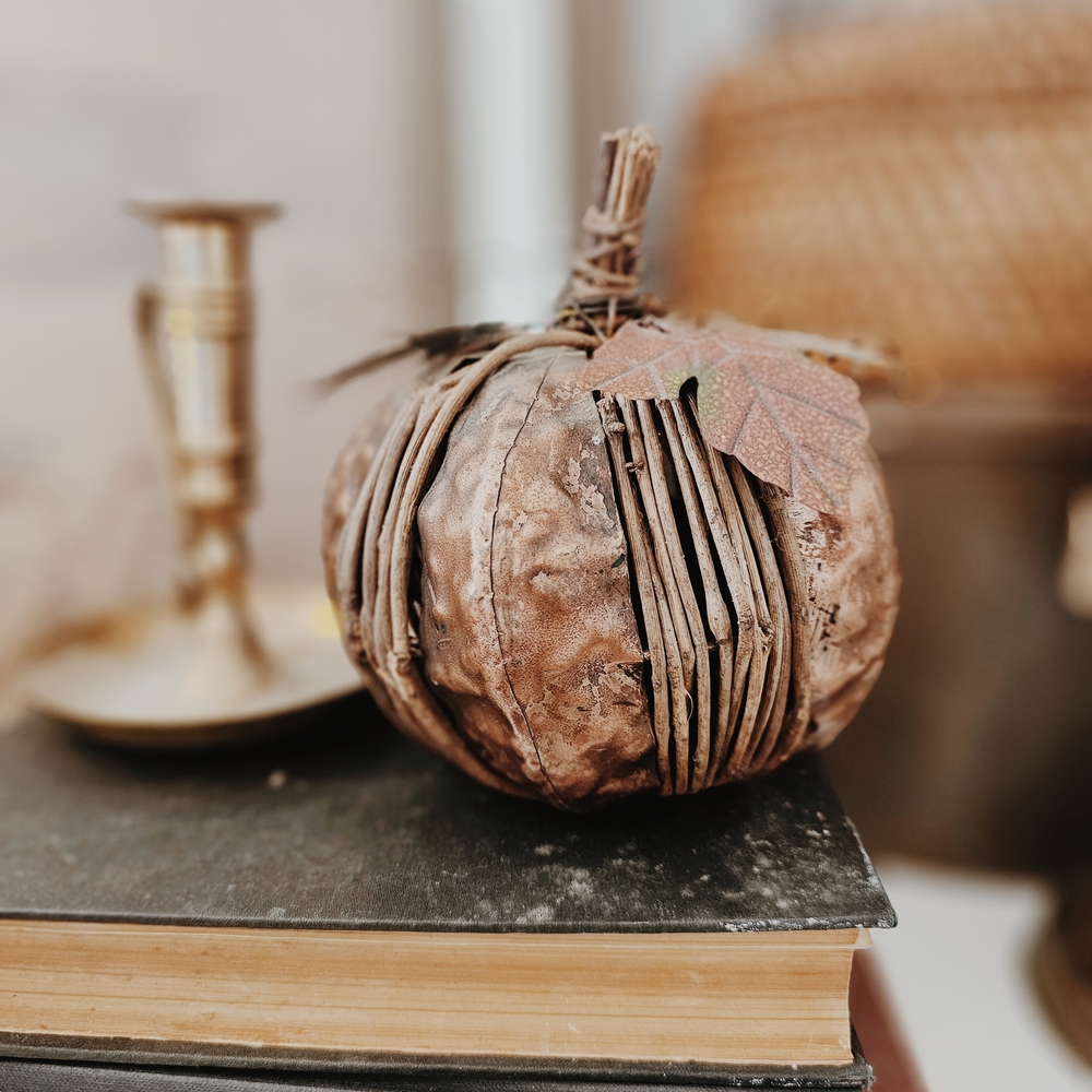 Rustic Copper Hammered Pumpkin Decor - Picture 3 of 4